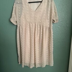 Zenana Outfitters Beige Short Sleeve Dress